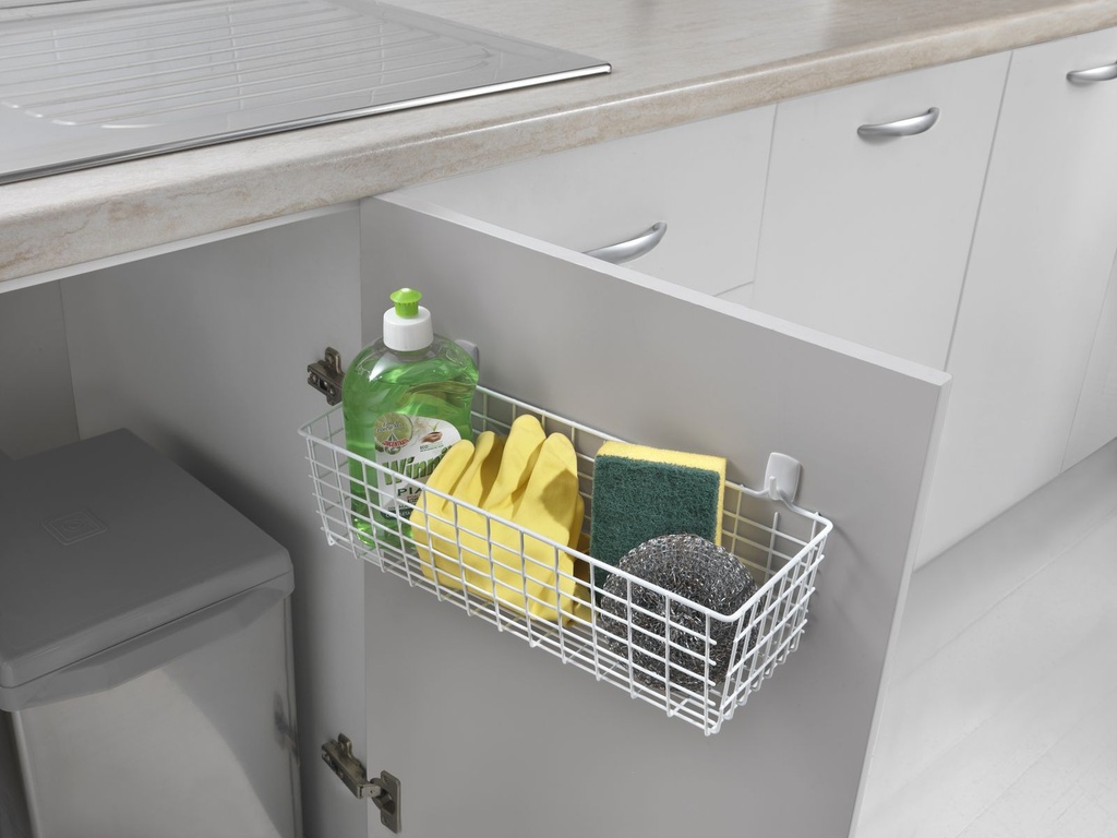 Allzweckkorb-Korb-Regal-Abtropfgitter-Abtropfgestell-Aufbewahrungskorb-Weiss-Allzweckkorb--Korb--Regal--Abtropfgitter--Abtropfgestell--Aufbewahrungskorb--Gestell--Metall--Weiss--Kueche--We.jpg