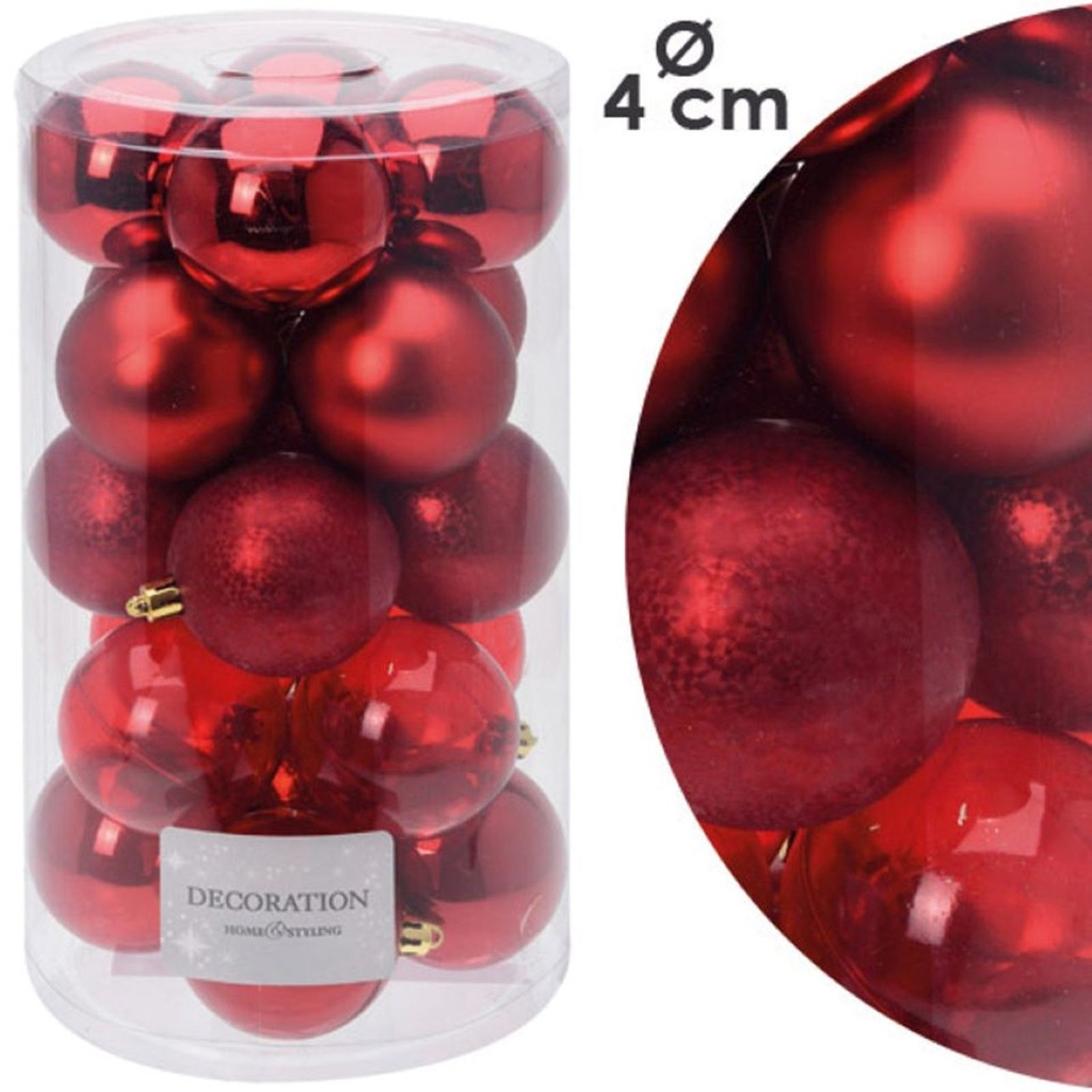 20er Weihnachtsbaum Kugeln Kunststoff