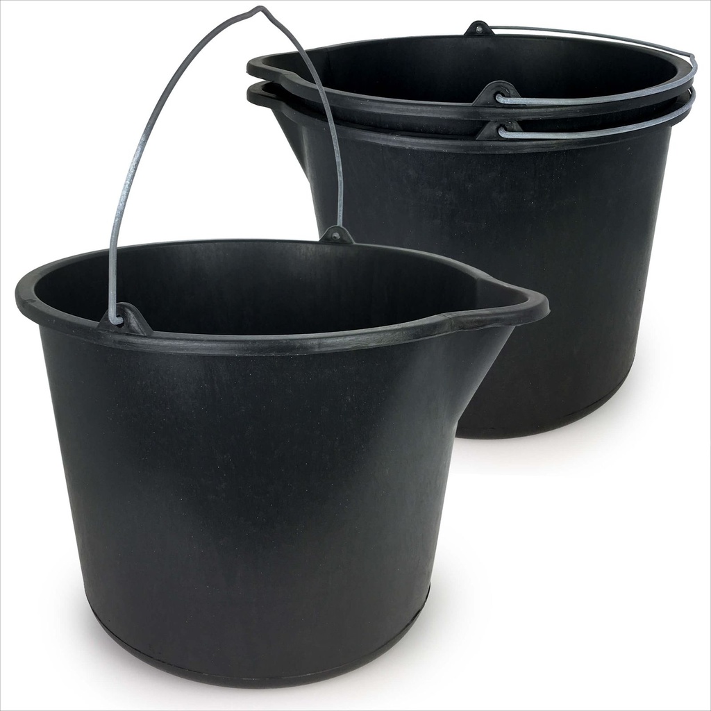 Baueimer 12 Liter mit Ausguss und Skala