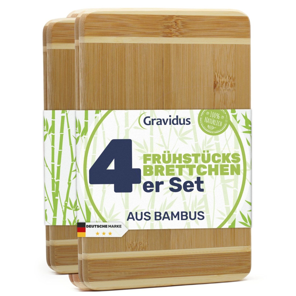 Bambus Frühstücksbrettchen Schneidebretter Set