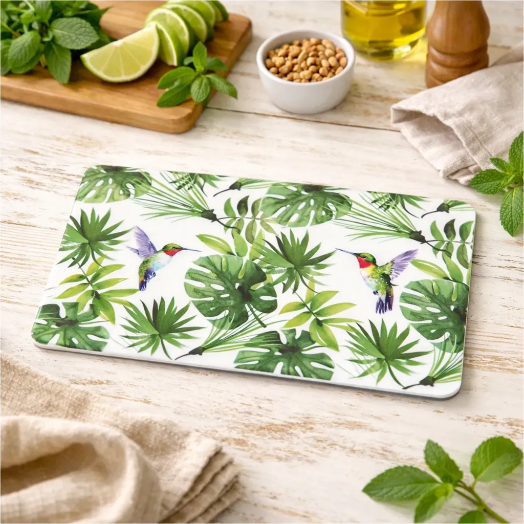 Frühstücksbrettchen Tropical Melamin 23x14 cm rutschfest