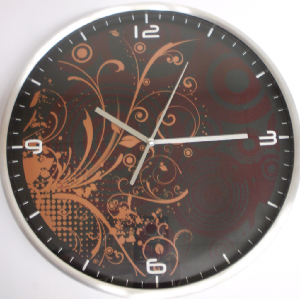 DESIGNER WANDUHR - UHR -  aus ALUMINIUM - ALU Modell: FANTASY #2