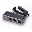 Steckdose 3fach, 12 V, 2x USB Steckplätze Auto KFZ Splitter Zigarettenanzünder