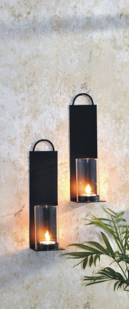 [2669] 2er Set Wandkerzenhalter Kerzenhalter Teelichthalter Windlicht Deko