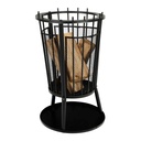 Feuerkorb mit Funkenschutz und Bodenplatte Ø40 cm für Garten Terrasse