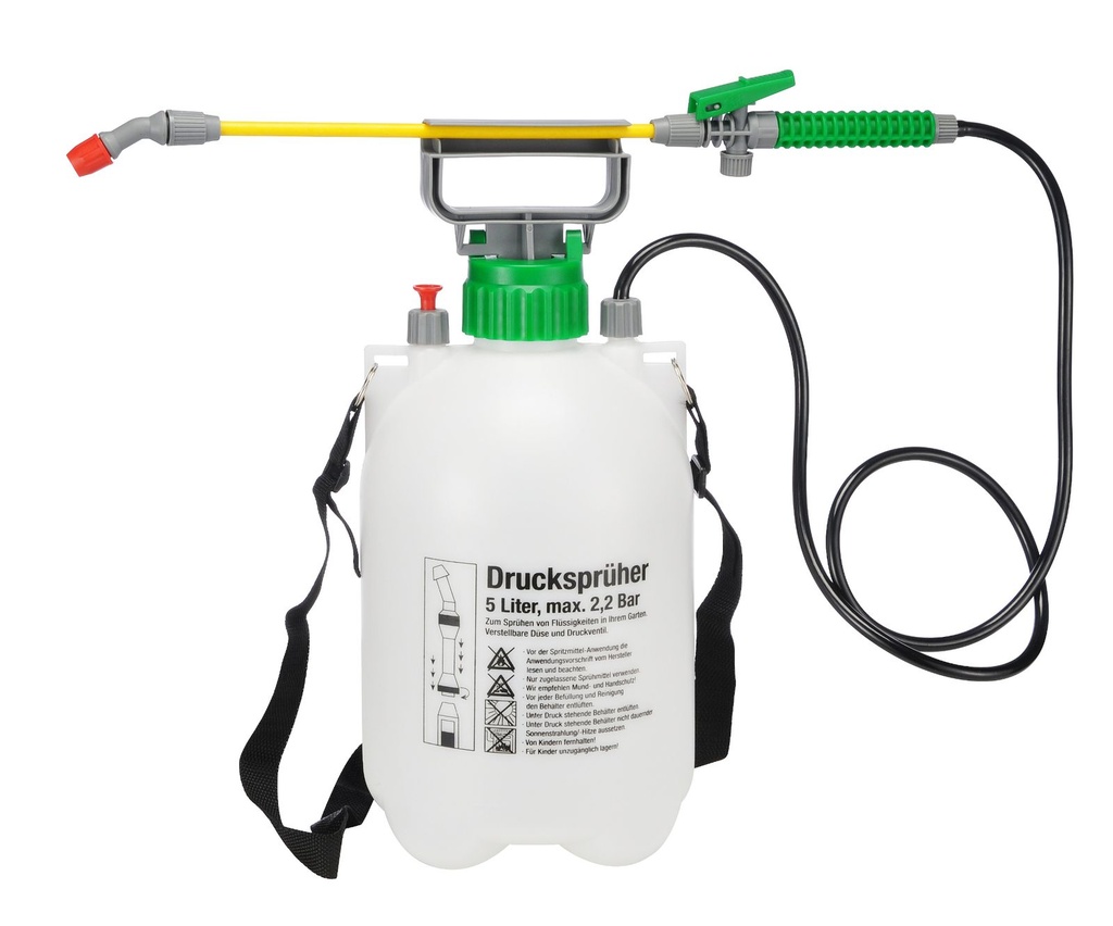 [2848] Drucksprüher Gartenspritze Garten Unkraut Pumpe Lanze 5 Liter