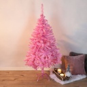 Pinker Weihnachtsbaum 150 cm künstlich mit Metallständer 440 Zweigen