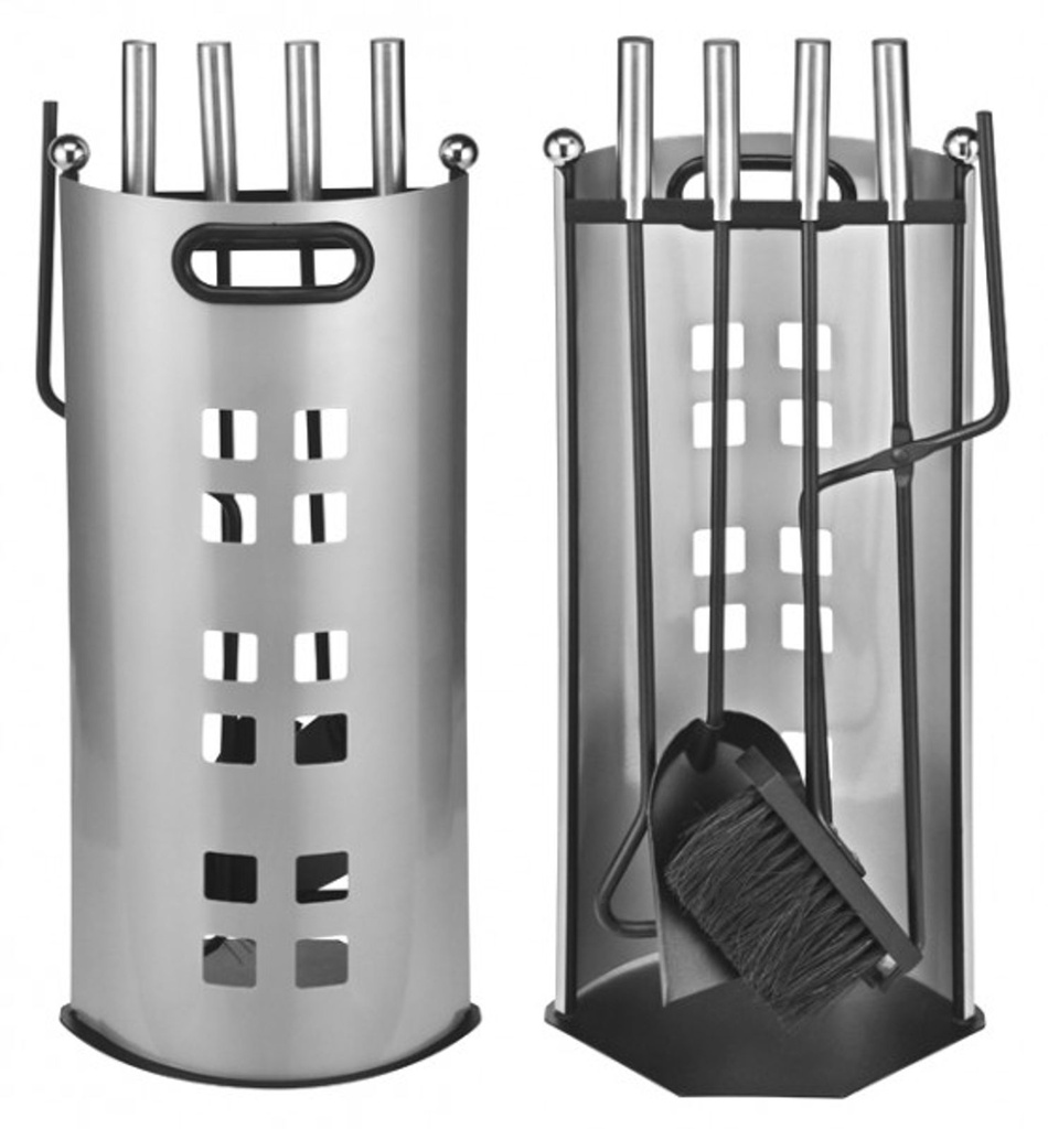 [3095] 5tlg. Kaminbesteck Set, Edelstahl