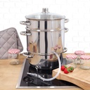 Edelstahl Entsafter Obstpresse mit Auffangbehälter für Gelee Marmelade Frucht