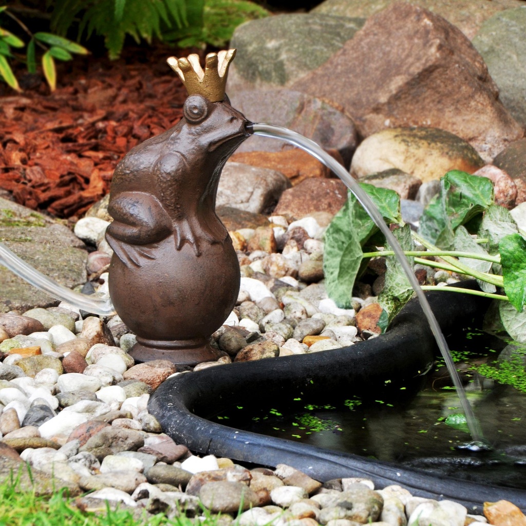 Wasserspeier Springbrunnen Froschkönig Gartenfigur