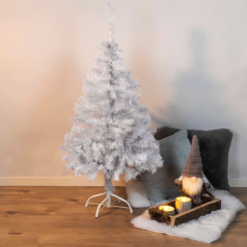 [7271] Weißer Weihnachtsbaum 120 cm künstlicher Tannenbaum 300 Zweigen