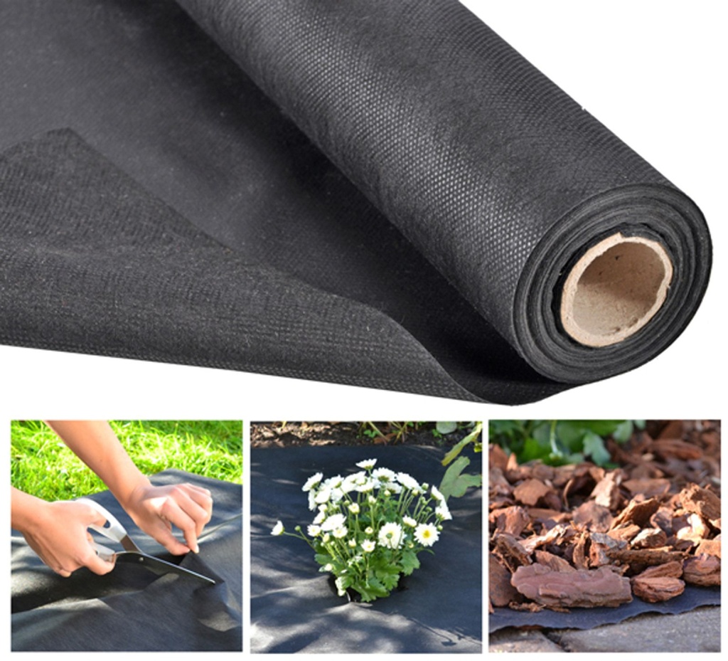 [7611] Gartenvlies Unkrautschutz Unkrautvlies Mulchvlies schwarz