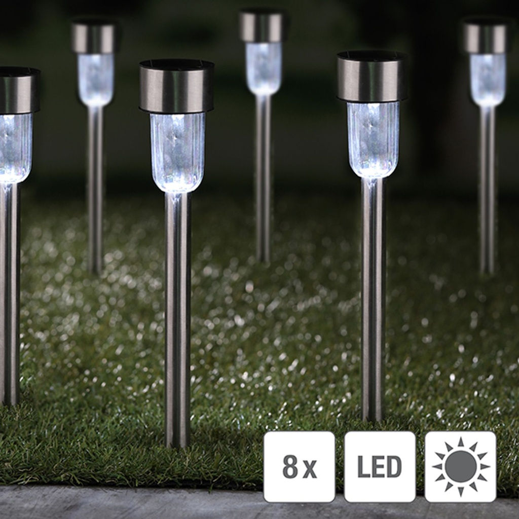 [7686] 8er Set Solarlampen Garten