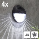4er LED Solarlampe Zaun Wandleuchte