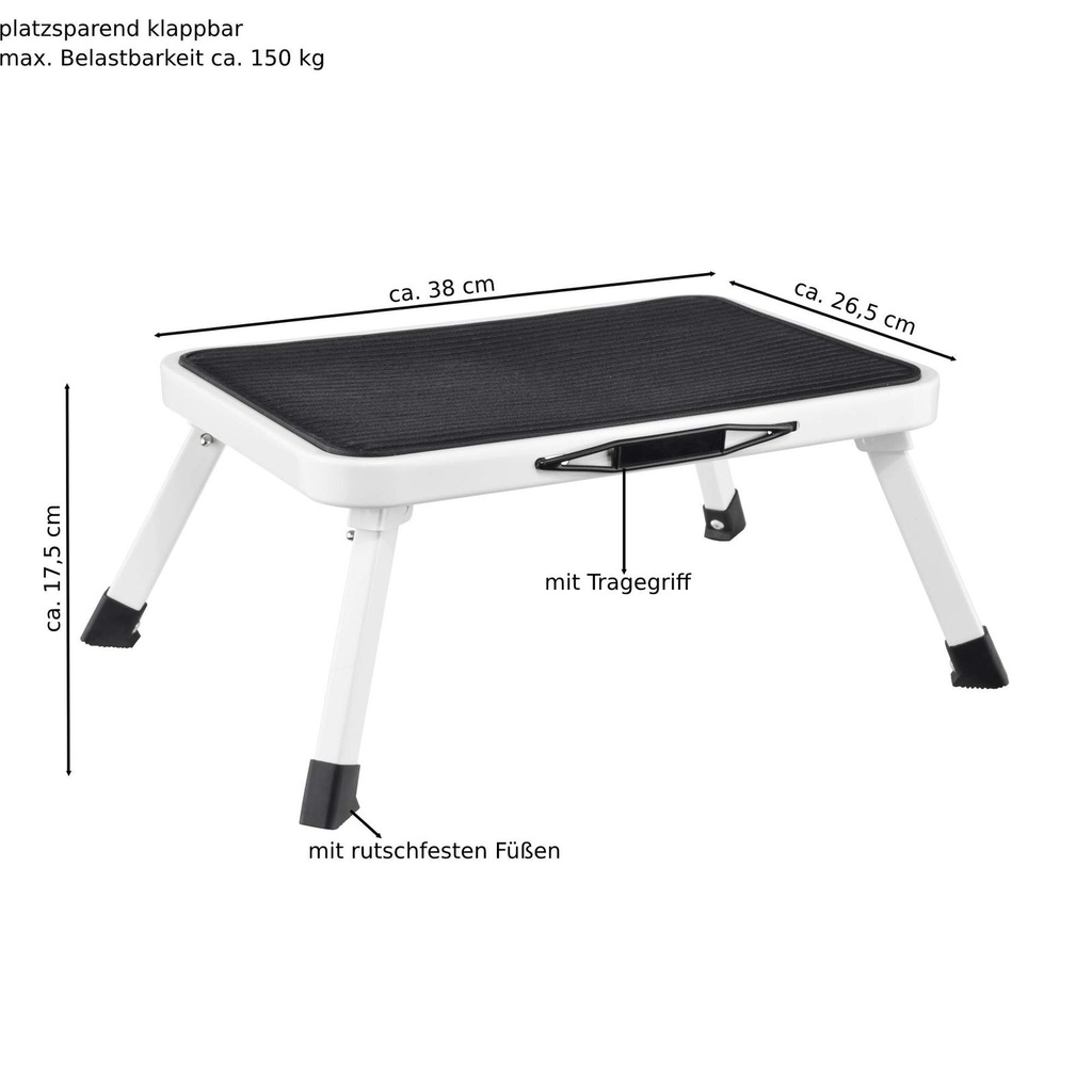 Einstufiger Tritt Stufe Tritthocker Klapptritt Hocker Erhöhung