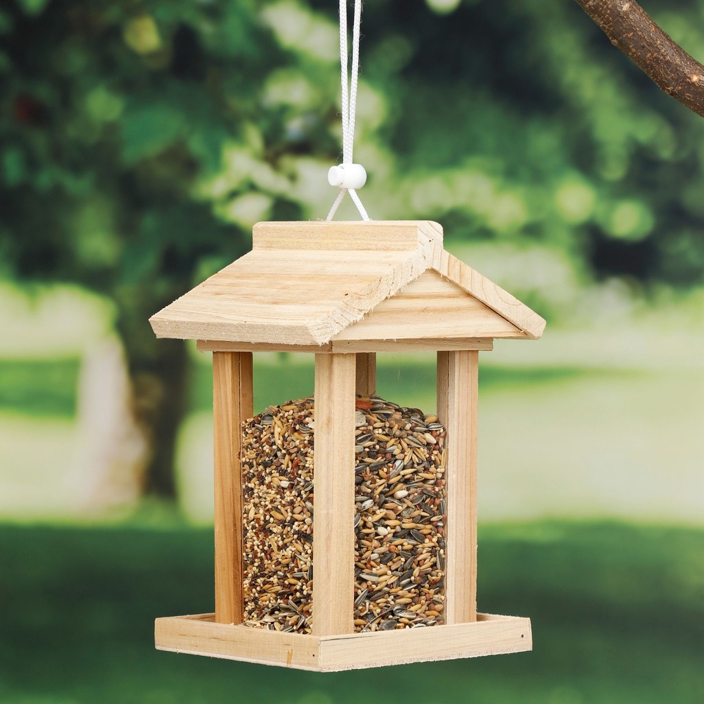 Vogelfutterhaus Holz Futterspender