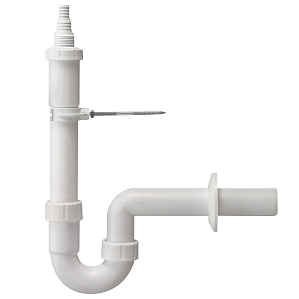 HAAS PP-Waschmaschinen-Siphon DN 50, weiß 1'' und 3/4''