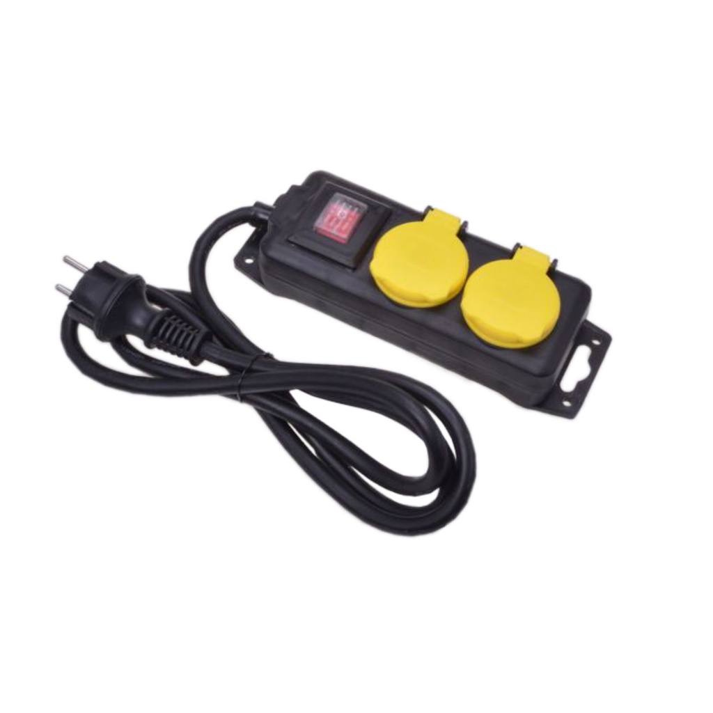 [9720] 2er Steckerleiste Außensteckdose mit Schalter