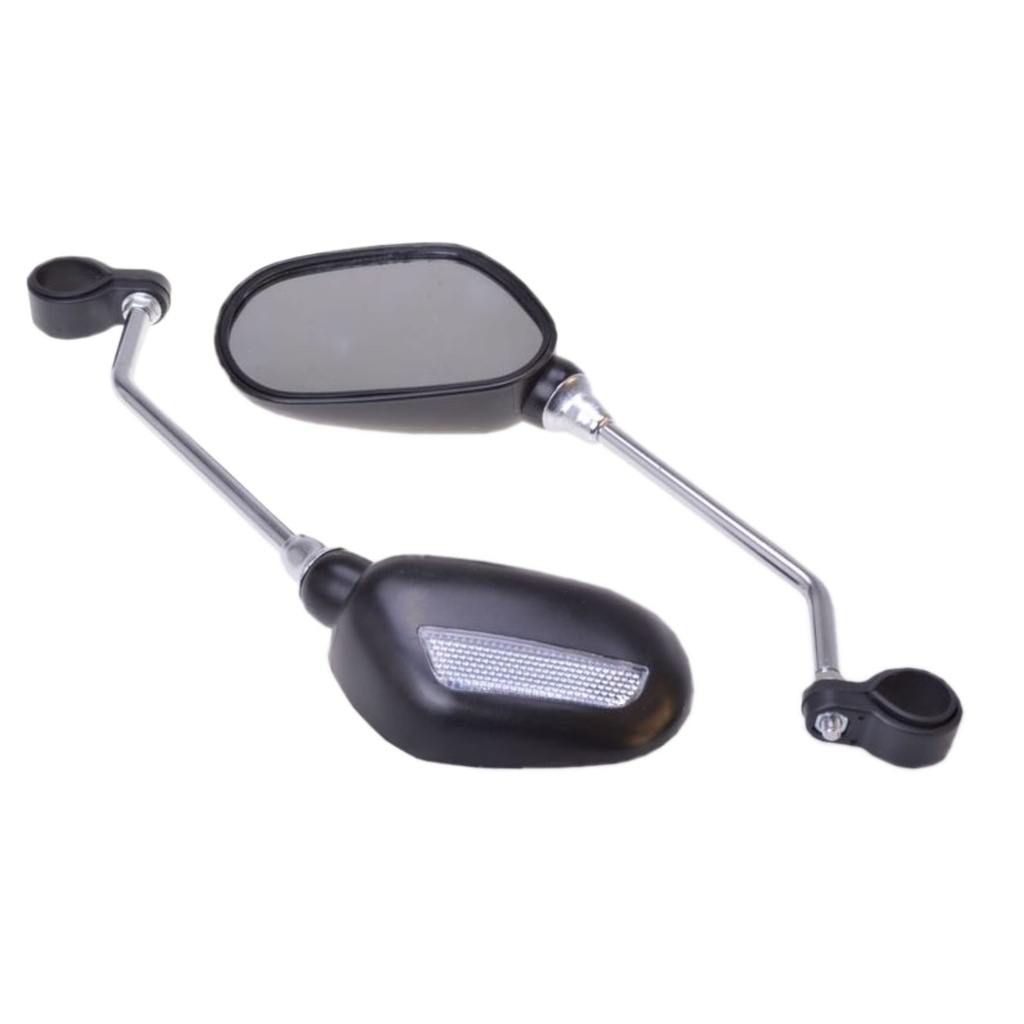 2er Fahrradspiegel Lenkerspiegel mit Reflektor