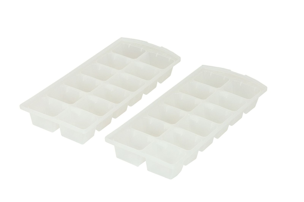 [12284] 2er Set Eiswürfelbereiter Eiswürfelform Kunststoff