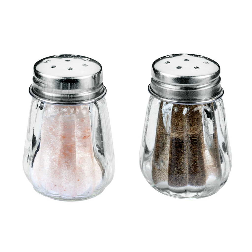 [12647] 2er Set Mini Salz- und Pfefferstreuer Salzstreuer Streuer Glas