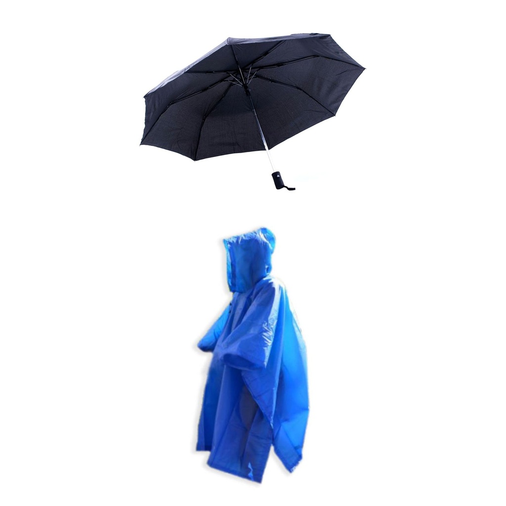AUTOMATIK Teleskop Regenschirm Taschenschirm Regenjacke Regenponcho Regencape