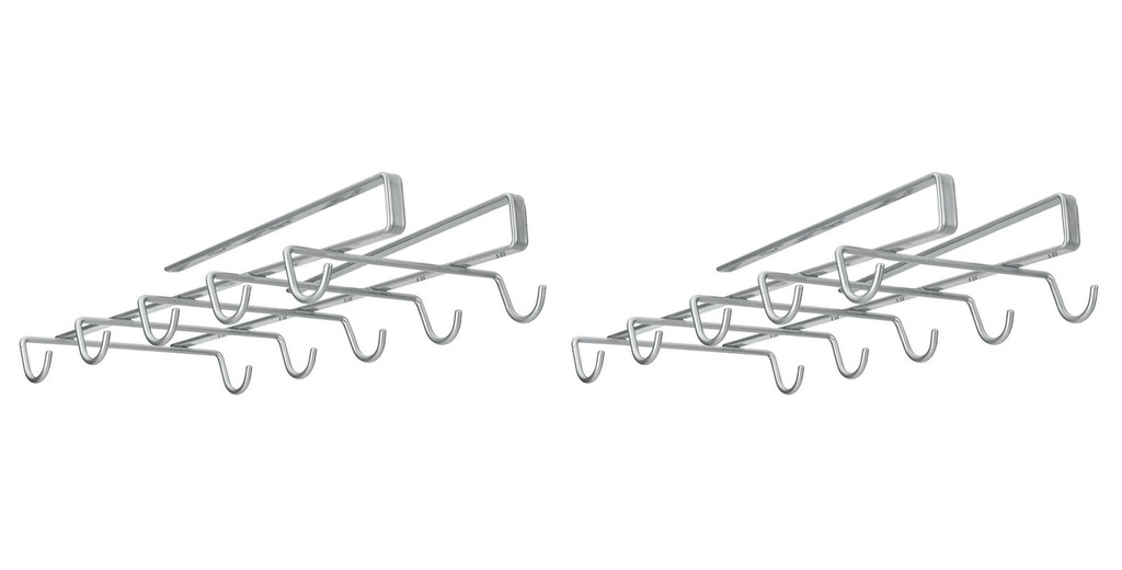 [12785] 2er Set Becherhalter Unterbau Tassenhalter Regalboden Aufhängung