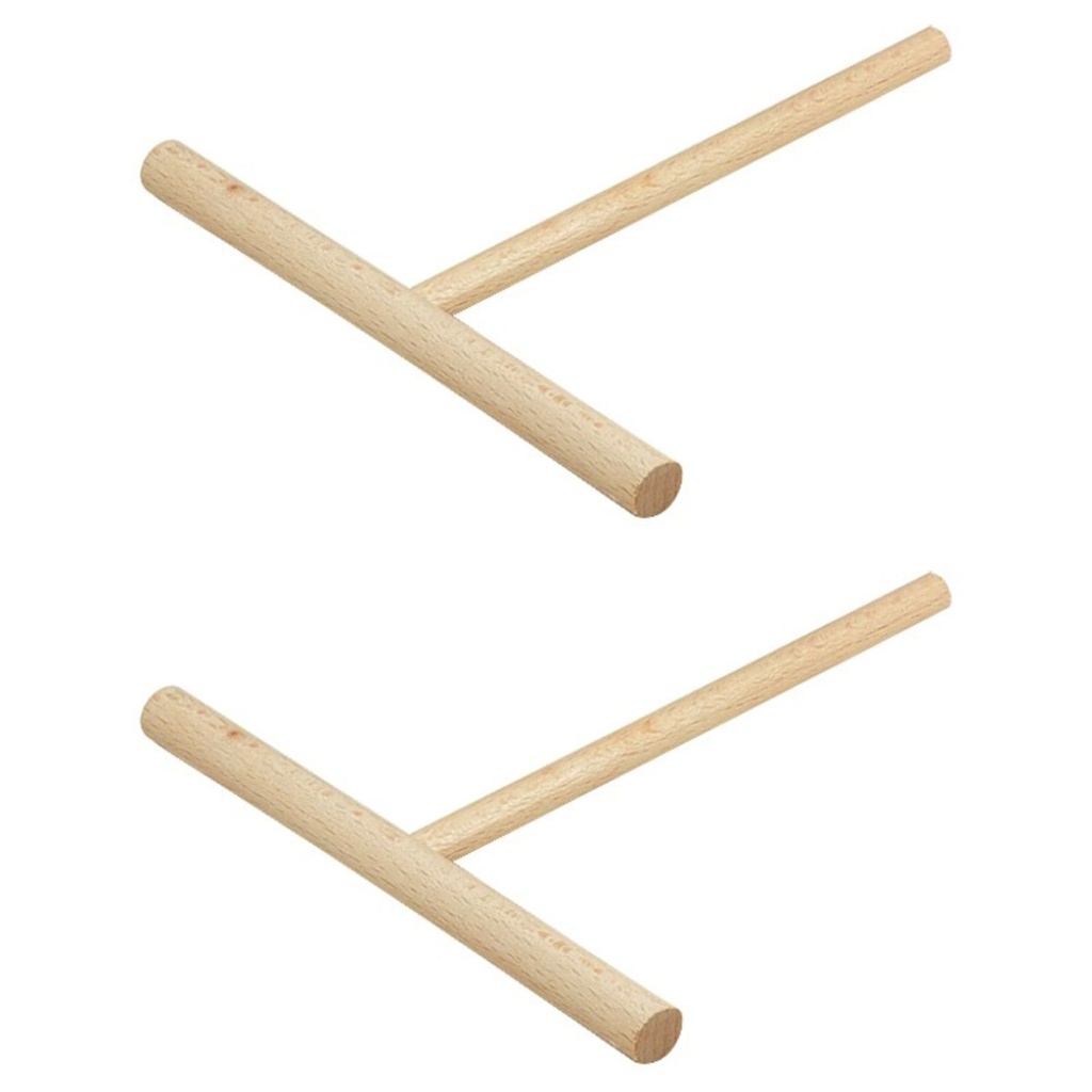 [12798] 2er Crepesverteiler aus Holz Crepes Verteiler Teigverteiler Buchenholz 20 cm