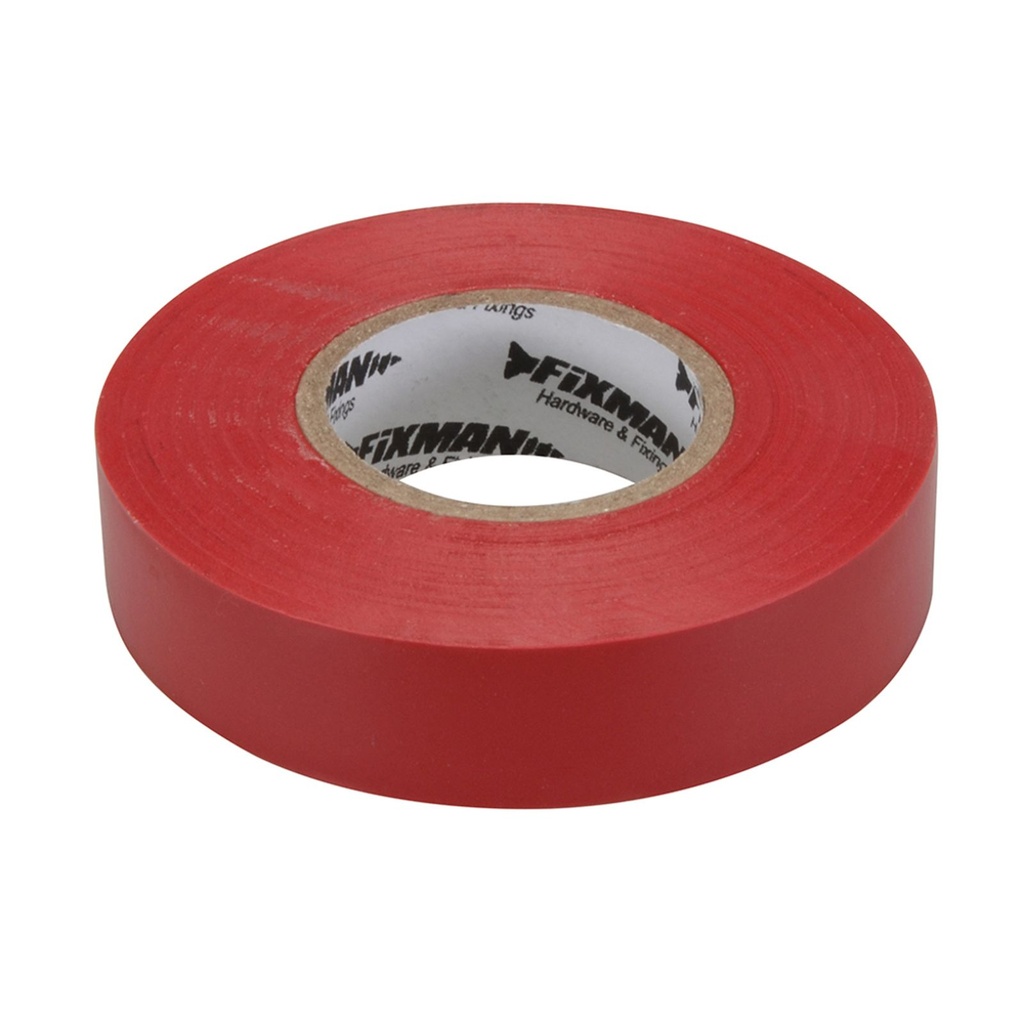 [12829] FIXMAN Isolierband Installationsband Klebeband Elektro 19mm x 33m Rot