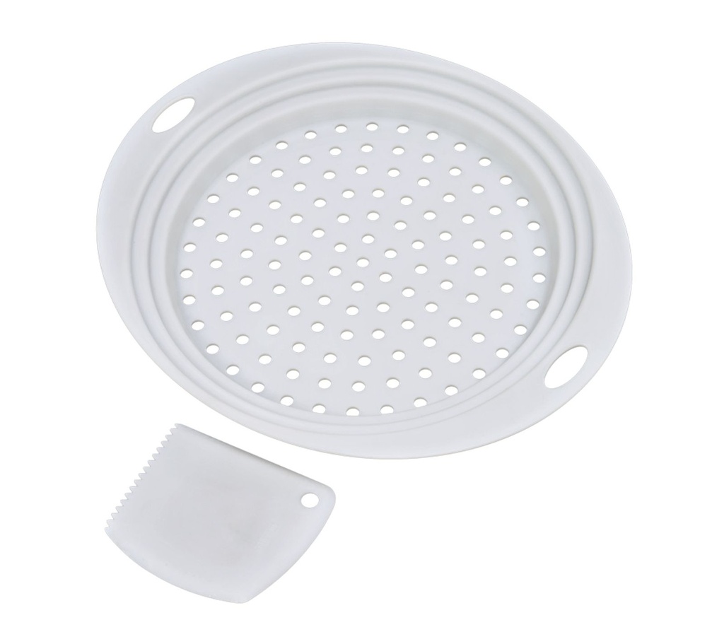 [12895] Spätzlebrett m. Schaber Spätzlereibe Teller