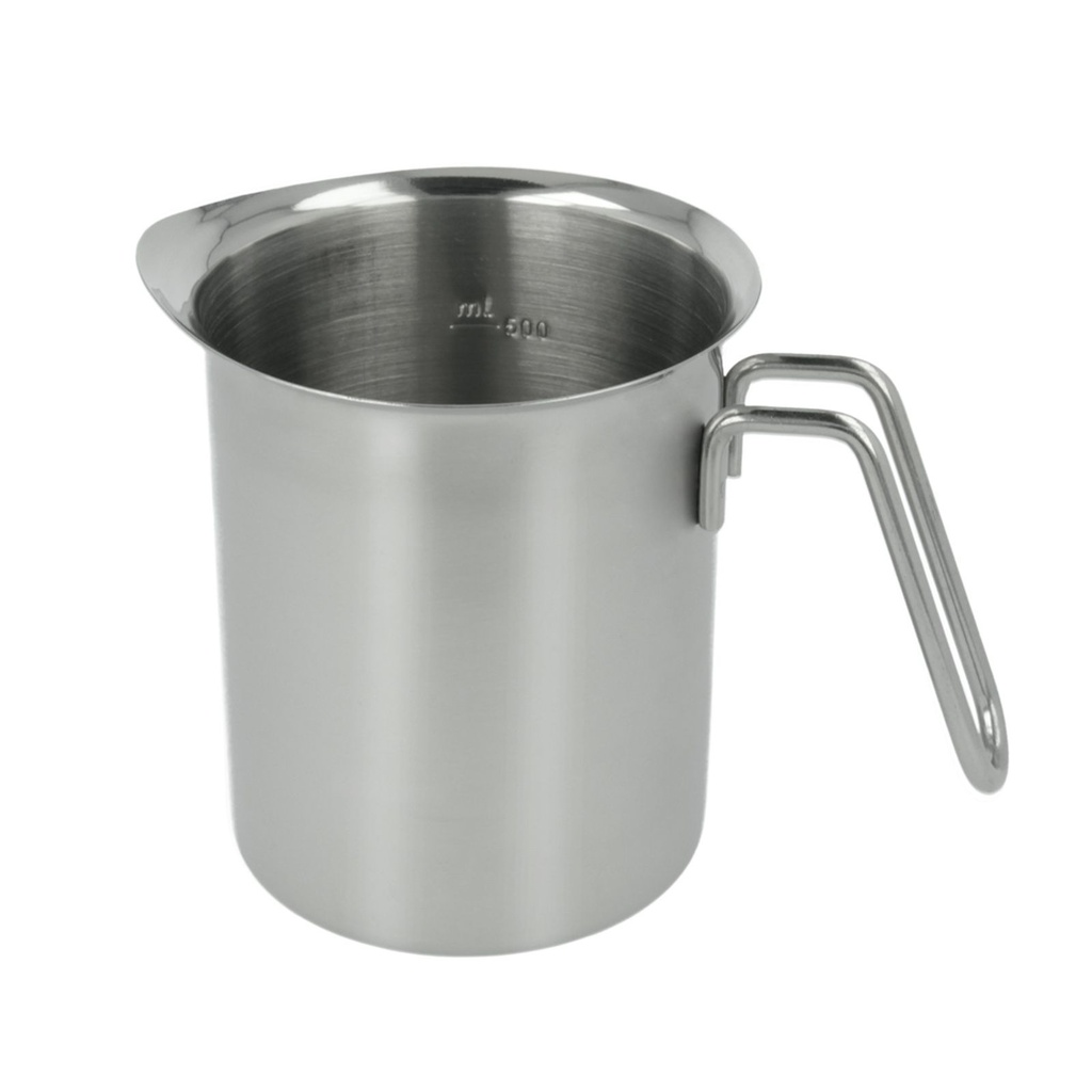 [12905] Edelstahl Milchkrug Skala bis 500ml