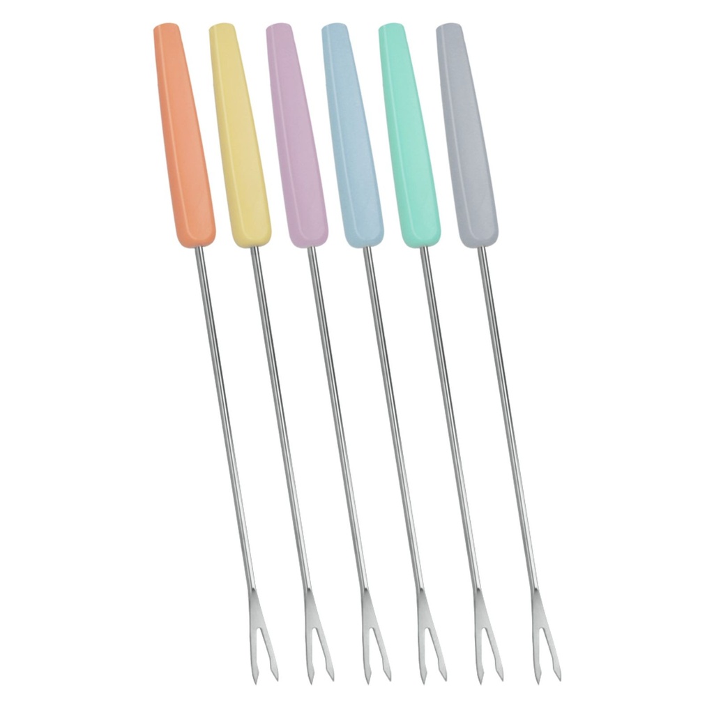[12915] 6er Set Fonduegabeln Fonduespieße Fonduebesteck Party Gabeln Spieße