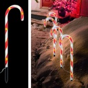 4x LED Zuckerstangen, Gartenstecker, Außendeko
