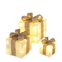 LED 3er Set beleuchtete Geschenkbox 6H Timer