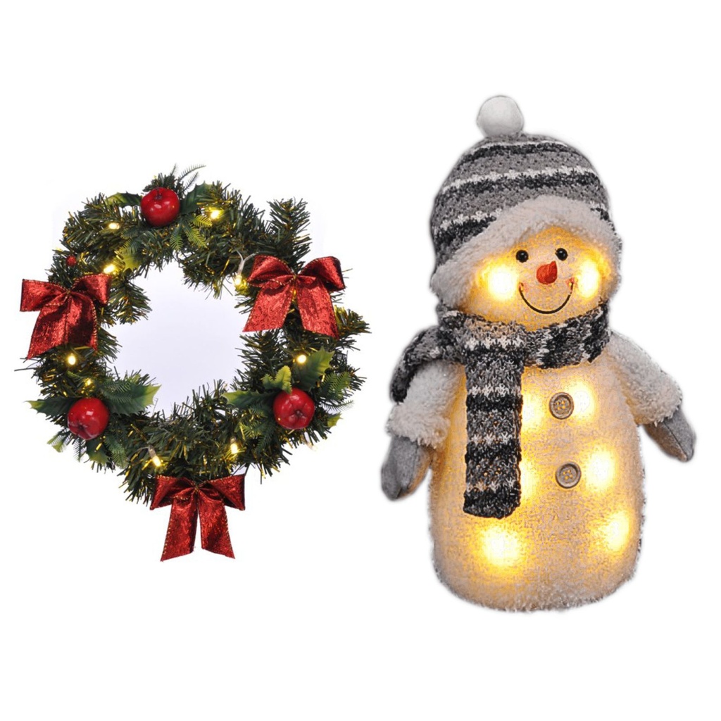 Beleuchteter Türkranz Lichterkranz Weihnachtsdekoration & Deko