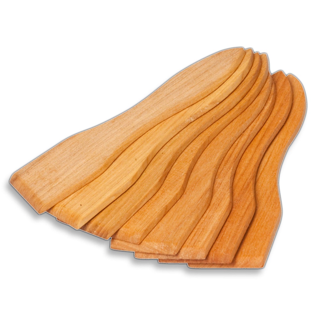 8x Raclette Schaber geölt