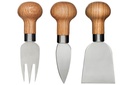Käseschneider Käsemesser Edelstahl & Eichenholz 3er Set