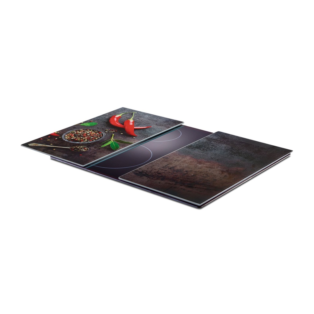 Zeller 2er Herdabdeckplatten "Chili"