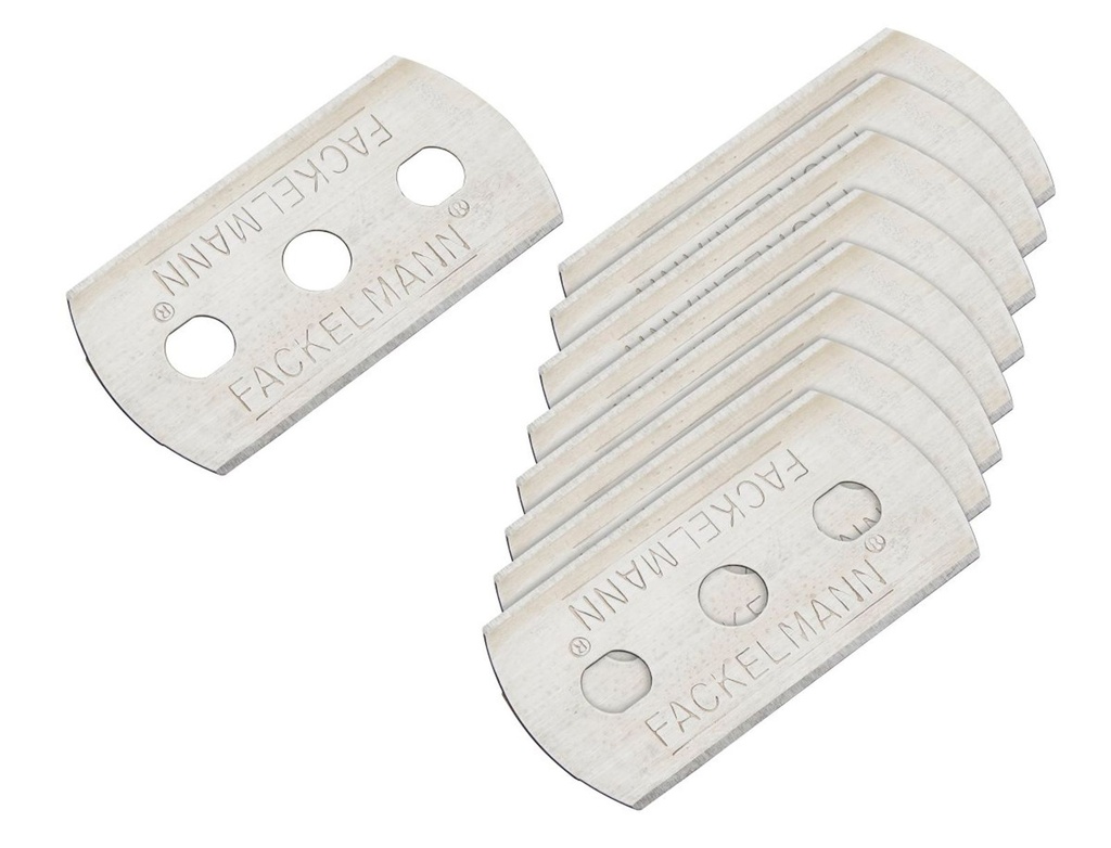 FACKELMANN 10 Stk. Edelstahl Ersatzklingen Reinigungsschaber