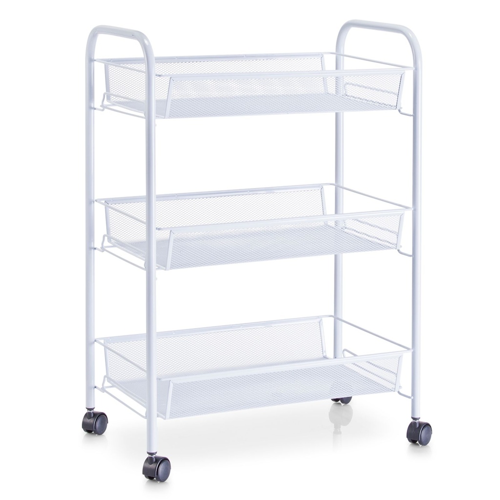 Zeller 3-Etagen Rollwagen Badwagen Allzweckwagen Metall ca. 43,5 x 26 x 62,5 cm