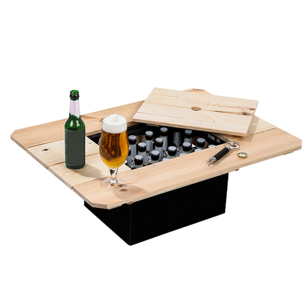 [15163] Bierkasten Holztisch Bartisch Tischaufsatz
