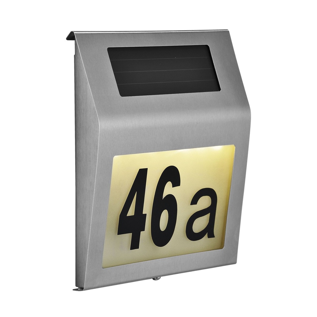 LED Solar Hausnummer Hausnummernleuchte Solarleuchte Beleuchtung
