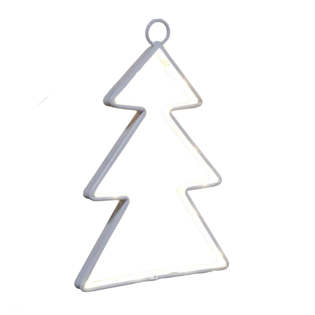 [15382] Weihnachtsbaum LED Metall in Weiß