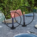 2er Set Kerzenhalter Ring Kerzenständer Kerzenleuchter Stabkerzen