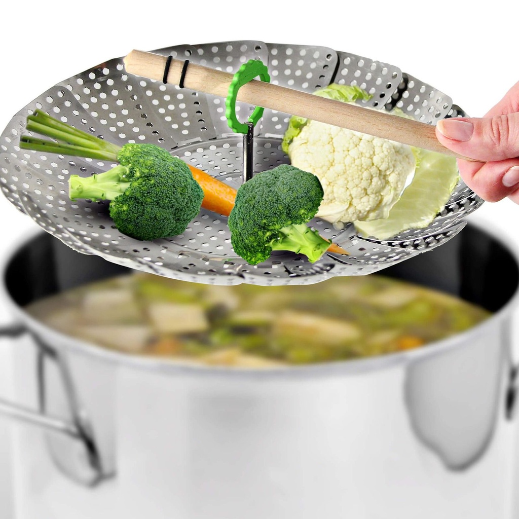 FACKELMANN Dünsteinsatz Edelstahl faltbar