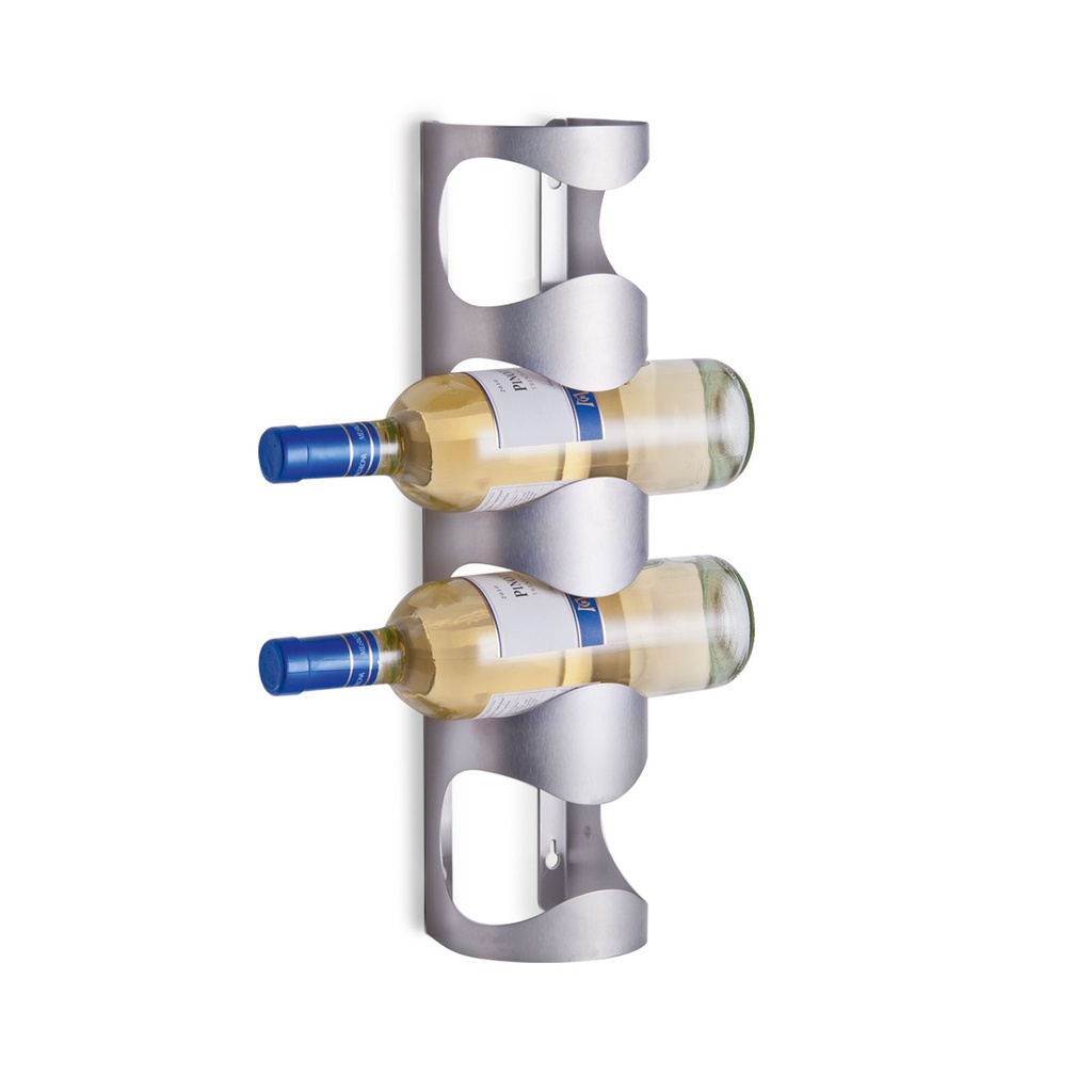 [15848] Zeller Edelstahl Wand Flaschenhalter 4 Flaschen