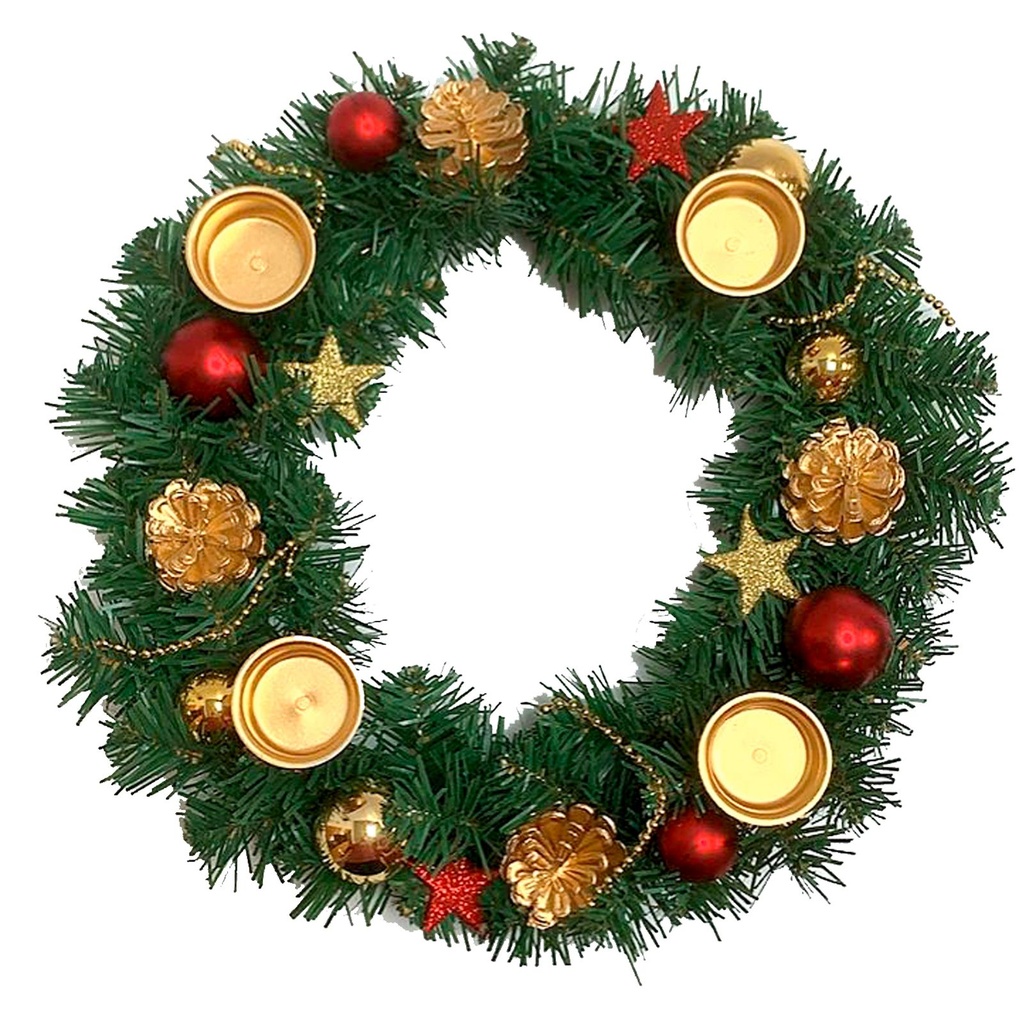 Adventskranz Ø35cm mit Kerzenhalter