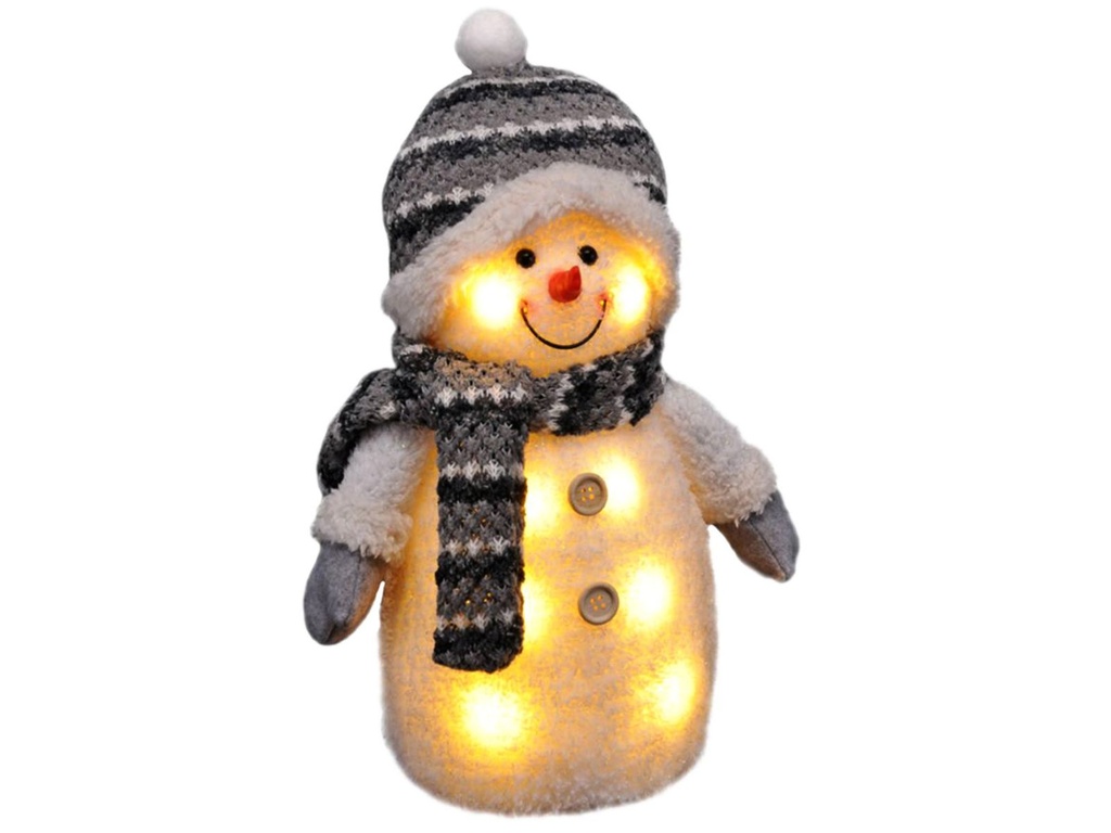 LED Deko Schneemann beleuchtet ca. 33 cm