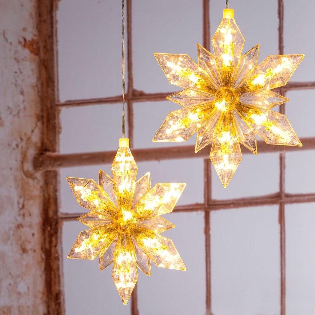 2er Set LED Weihnachtssterne Weihnachtsdekoration Christmas Stars