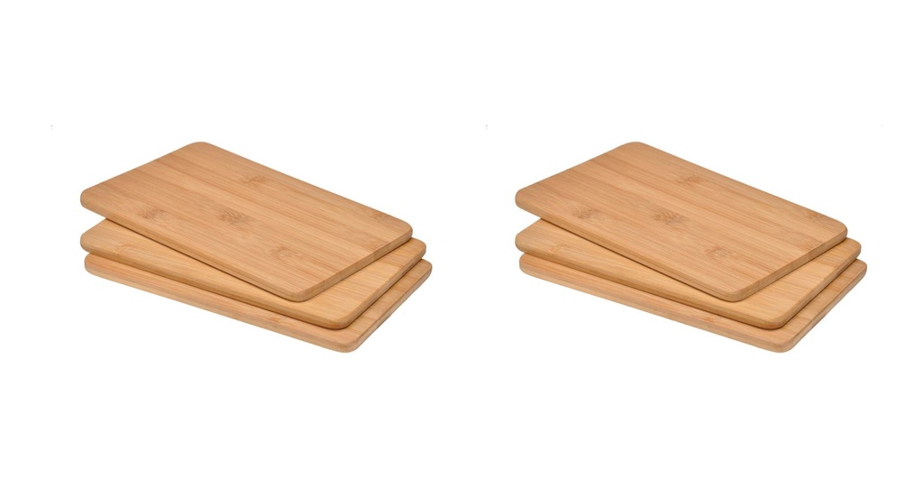 6er Set Bambusbrettchen Frühstücksbretter